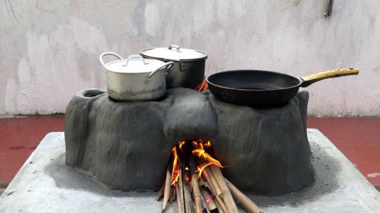 家里有院子一定要看,用水泥和旧布制作灶台,这灶一次能做三道菜!