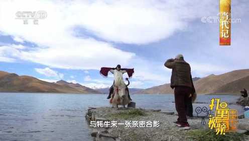 在羊卓雍措与牦牛来张亲密合影，迅速融入藏族风情