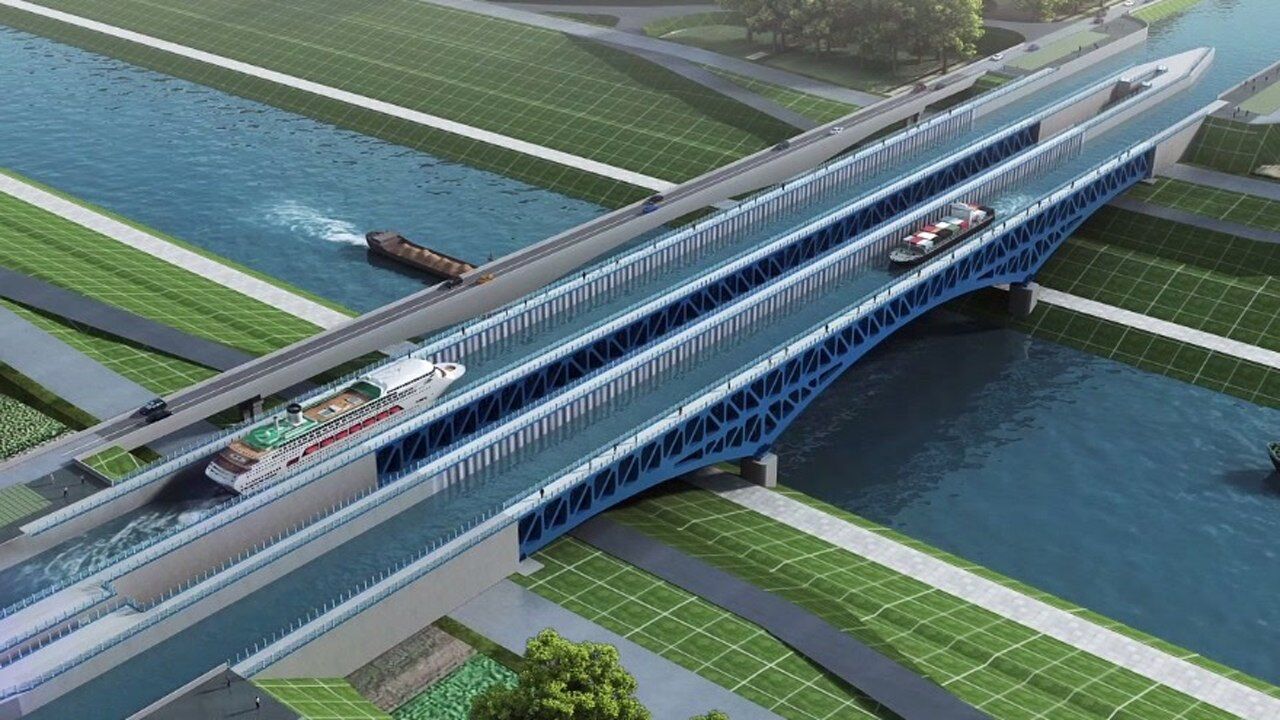 引江济淮工程淠河总干渠钢渡槽