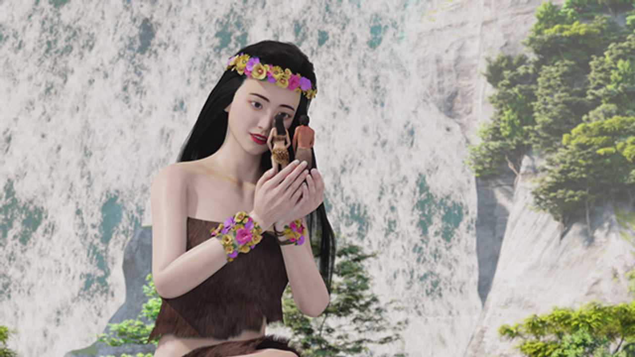 女娲一日七十变,化身万物,每天创造各种生灵,可还是感到孤独