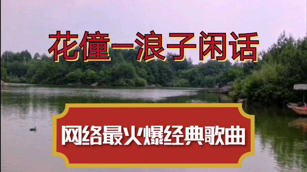 网络最火爆歌曲,花僮《浪子闲话》,声音柔情似水,非常好听
