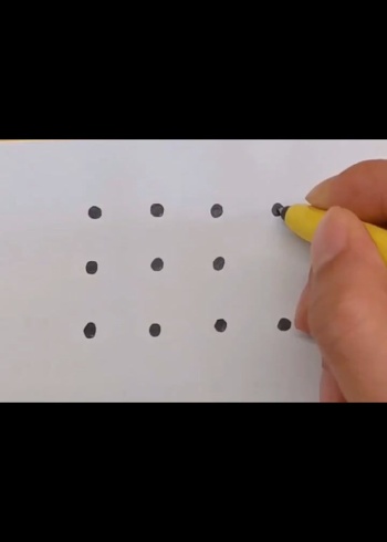 一笔画完连上所有的点不能斜线弯线