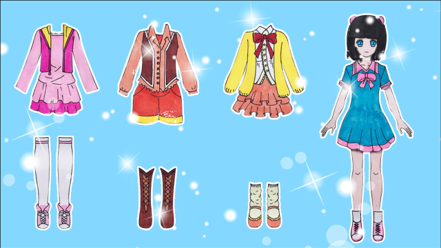 手工纸娃娃玩具:纸娃娃装扮,给叶罗丽王默制作休闲服装