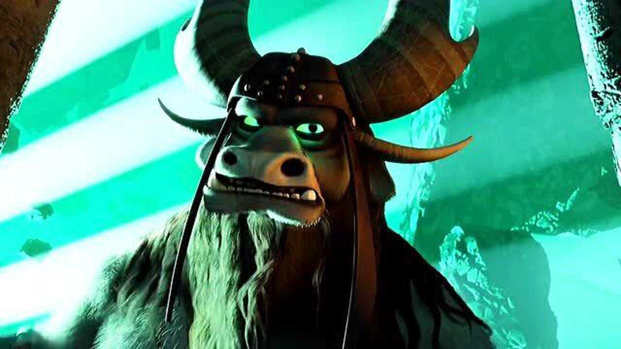 功夫熊猫3,以乌龟大师大战天煞开始