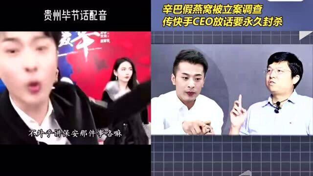 辛巴卖假燕窝事件最新进展,快手ceo放话要永久对其封杀