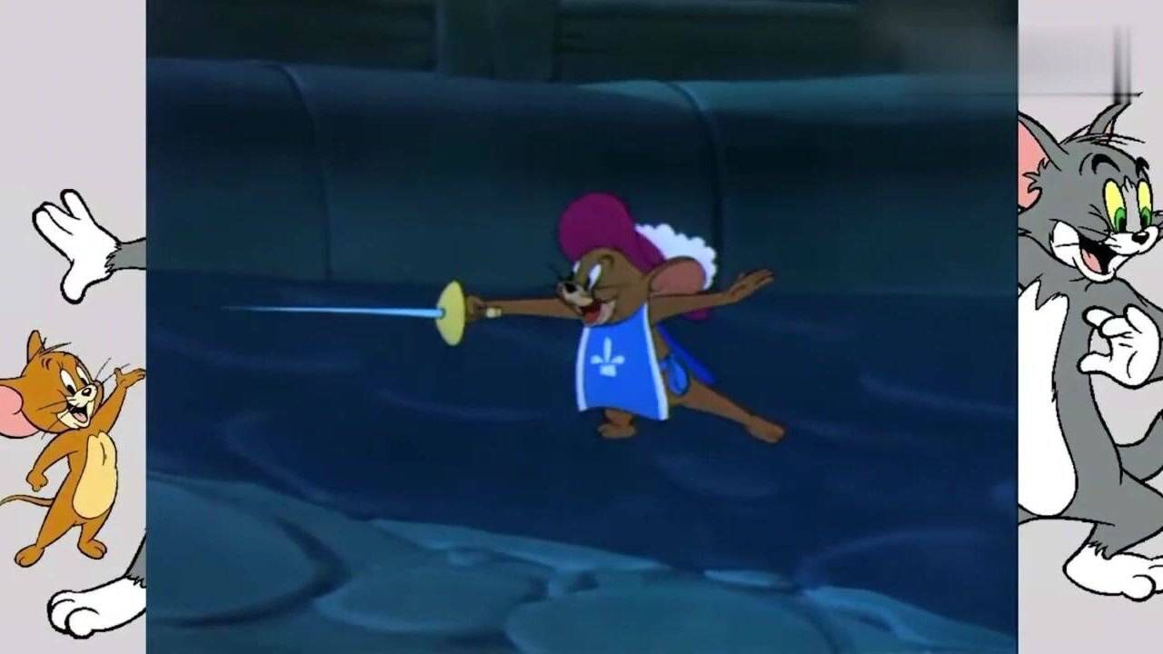 猫和老鼠:杰瑞变身小剑士,斗篷还能这样用,泰菲也跟着学了