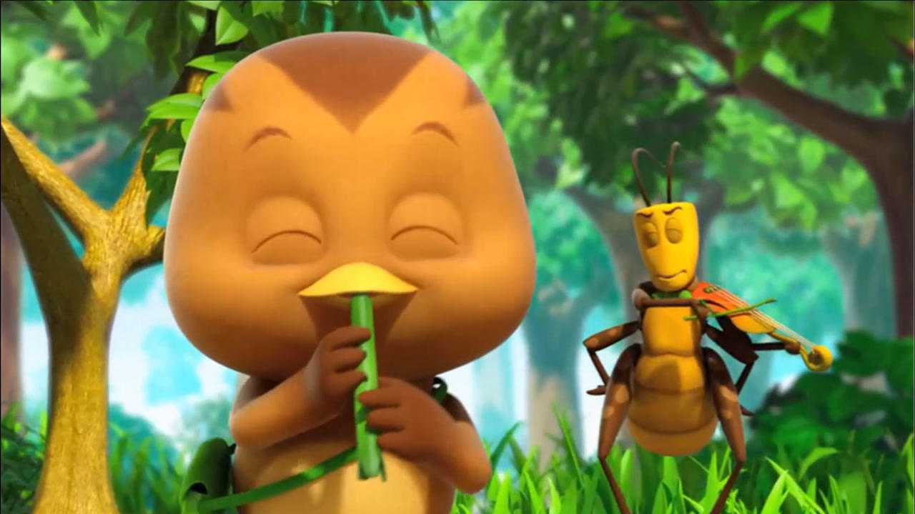 萌鸡小队趣儿歌大宇真是厉害和铃虫一起吹笛子这可是大师啊