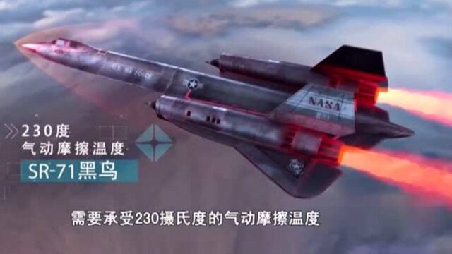 SR71“黑鸟”侦察机机身采用90%以上钛合金材料