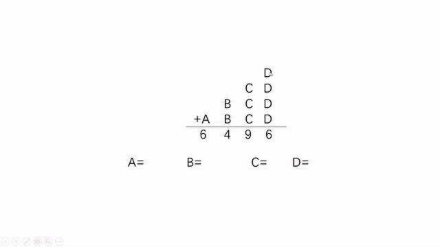 数字之谜:4个字母分别代表什么数字