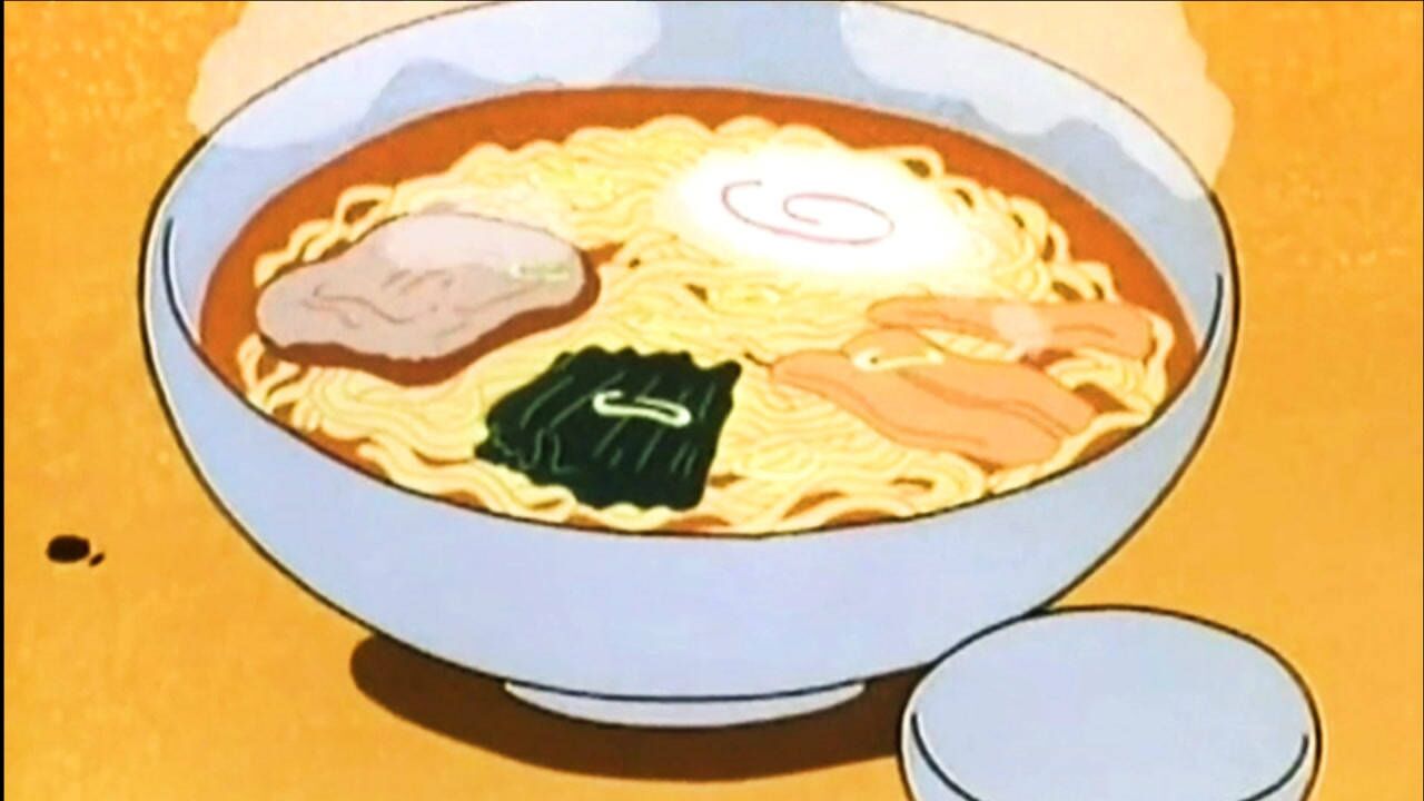 蜡笔小新美食合集六小新一家挑战超大号拉面看着太美味了