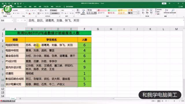 您会用EXCEL统计报名人数吗?只需两个函数三个步骤,一分钟即可