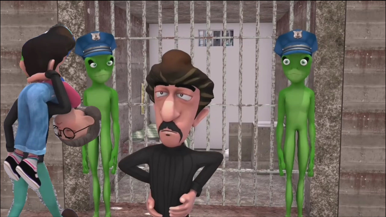 恐怖老师动画塔米的钱包被瘦子小偷抢了还把塔米带走了