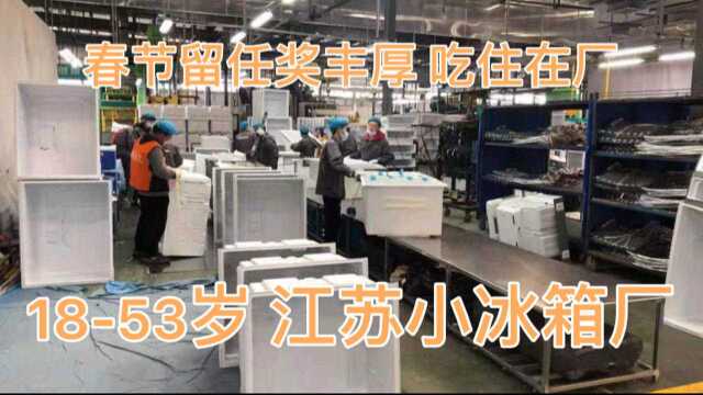 江苏小冰箱厂春节一个月发7000多,大龄工企业吃住在厂内