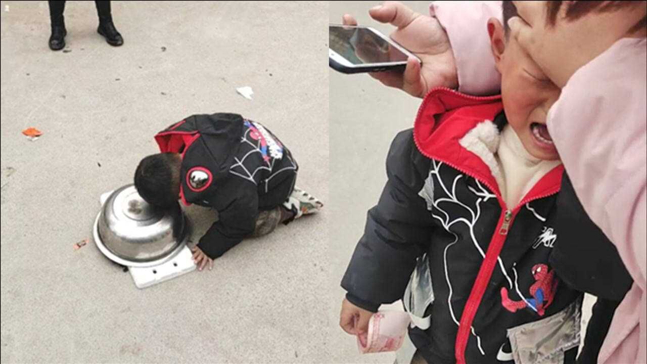 萌娃给长辈磕头拜年结果头磕到盆沿疼哭了姑奶奶当场追加400元才平息