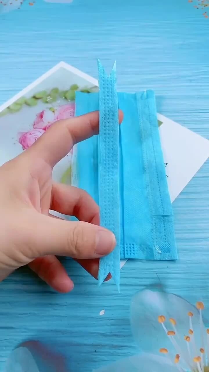 手工折纸废旧的口罩不要扔可以用来做这个