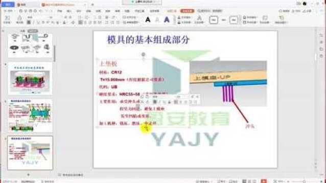 冲压模具结构的认识,零基础必备资料,第三节:上垫板的作用