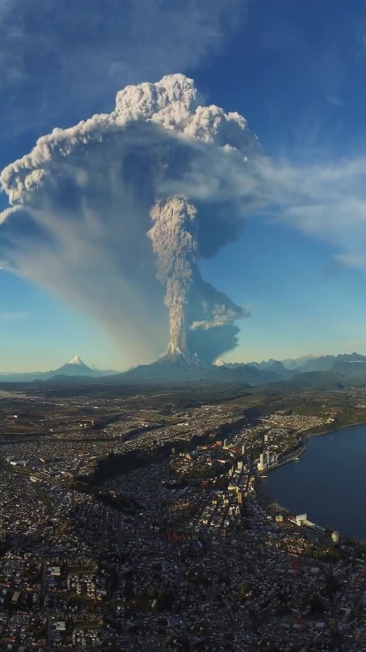 智利卡尔布科火山,2015年4月22日沉寂40年后喷发,听说恐龙灭绝是因为