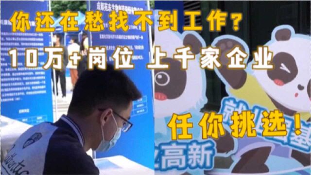 你还在愁找不到工作?10万+岗位 上千家企业任你挑选!