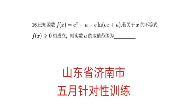 高考数学,山东省济南市高三月考,填空压轴题