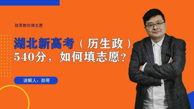 湖北新高考540分(历生政),如何填志愿最超值?给你最强指导!