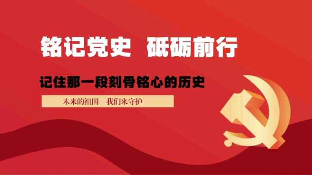 党史微课:铭记党史砥砺前行,学党史庆祝建党100周年活动专题微课