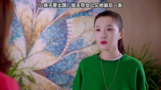 小姨子要出国,姐夫带女儿见她最后一面,怎料女儿叫她妈妈!