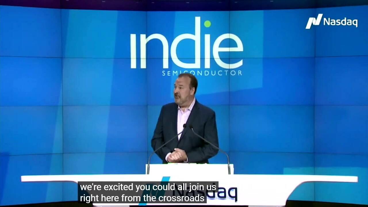 英迪芯纳斯达克上市敲钟仪式 indie semiconductor (nasdaq: indi)