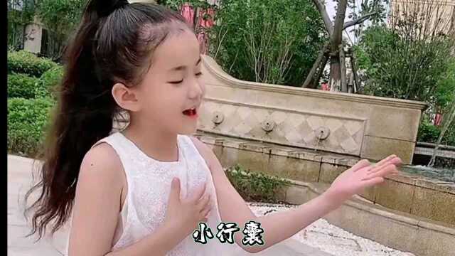 甜美小姑娘一首《小行囊》甜美的嗓音,让人陶醉不已