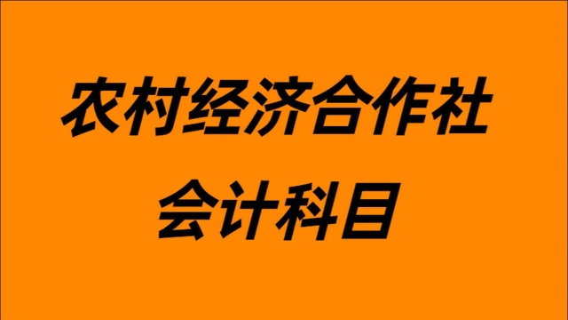 农村经济合作社会计科目