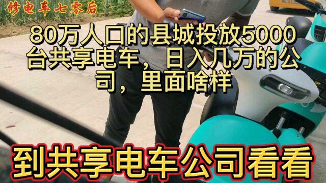 80万人口的县城投放5000台共享电车,日入几万的公司,里面啥样