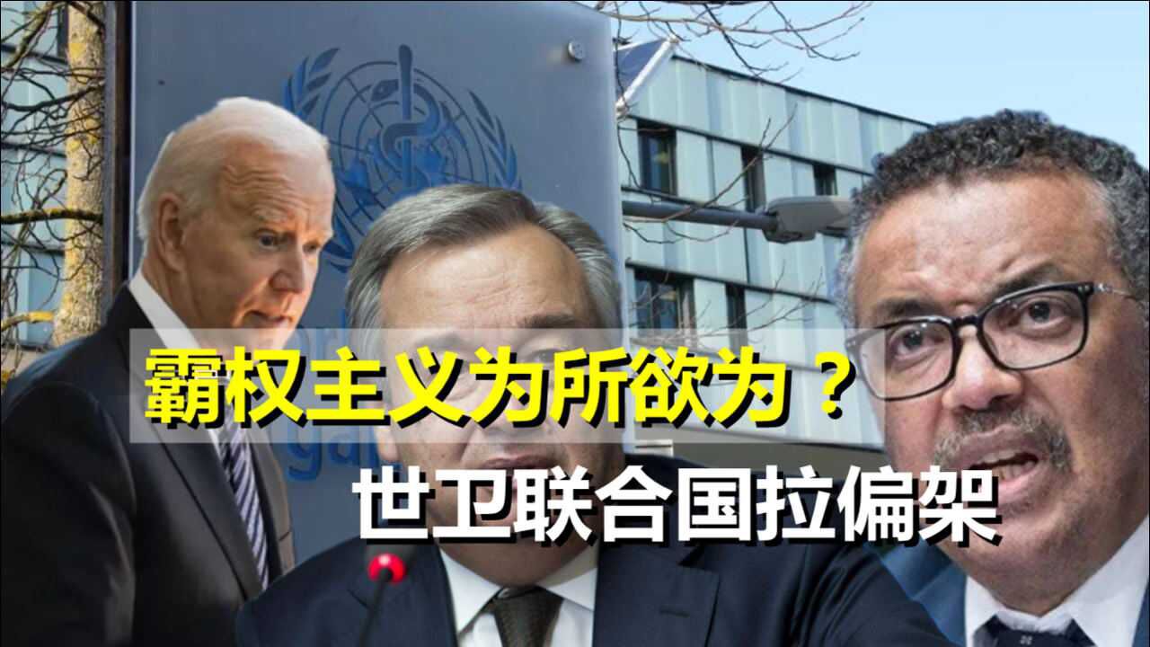 霸权主义为所欲为?世卫组织联合国拉偏架,逼迫中国接受二次溯源_腾讯视频