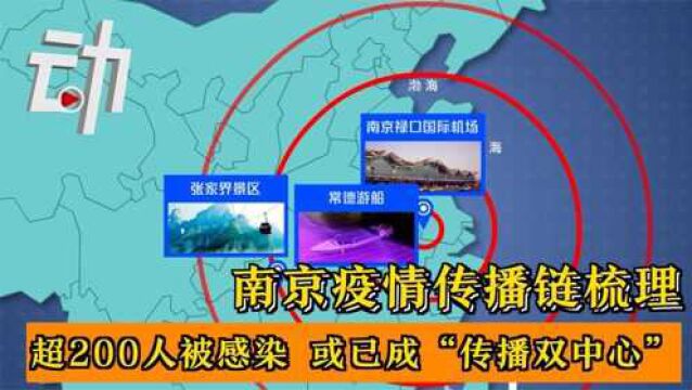 南京疫情传播链梳理:超200人被感染 或已成“传播双中心”