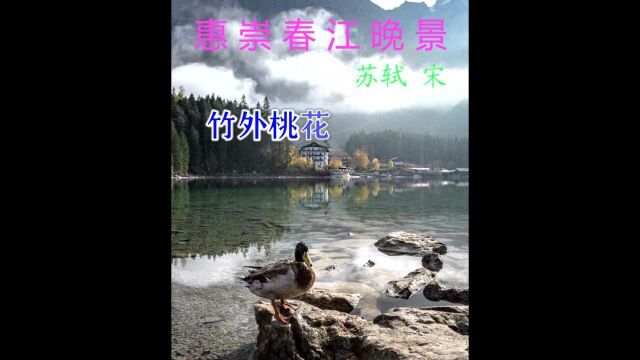 春江晚景 诗词赏析