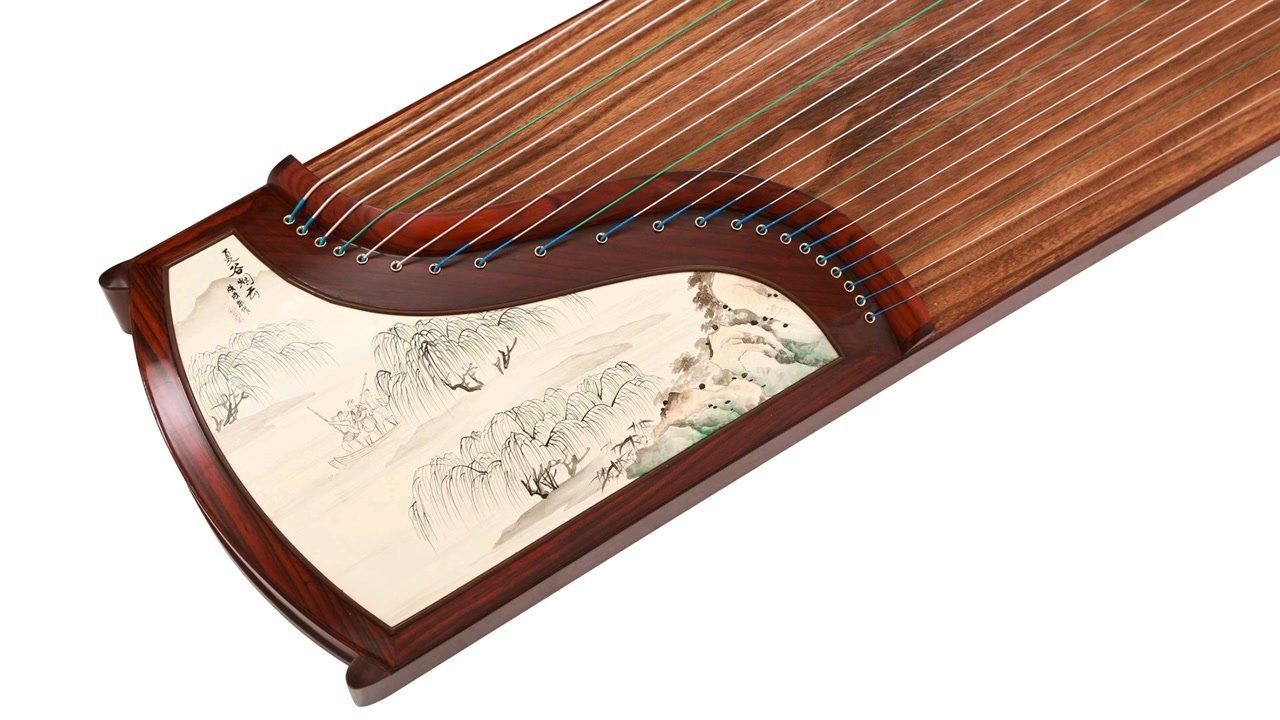 煌上煌古筝,手工漆画,夏天的风轻轻吹过,琴声微颤