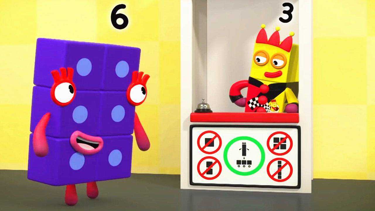 数字方块动画:方块6想去赛道上玩,他该怎么样完成学习任务?