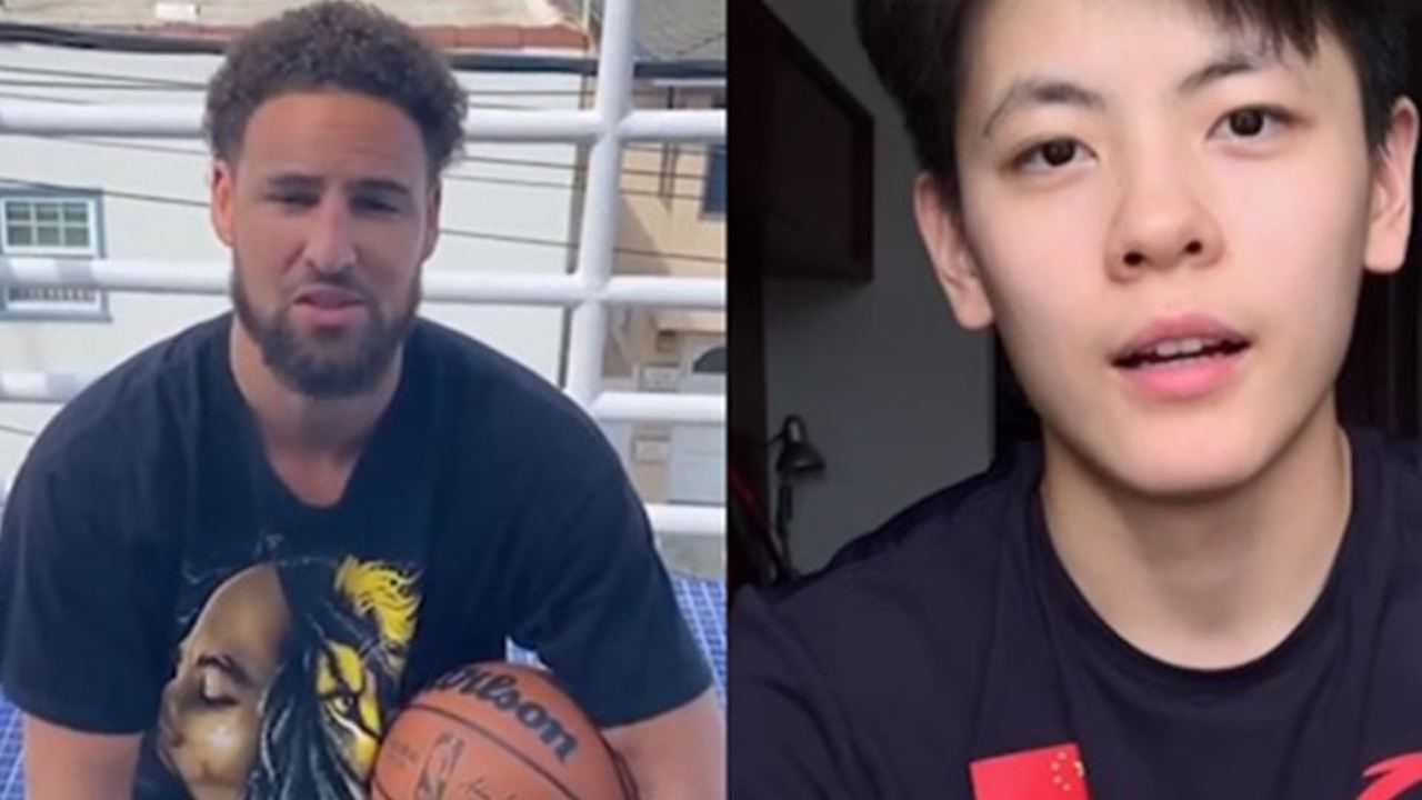 NBA球星克莱汤普森喊话杨舒予，杨舒予回应：咱俩扣篮应该差不多！