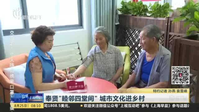 奉贤“睦邻四堂间” 城市文化进乡村