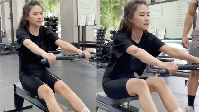 不愧是"赌王最美千金"!何超莲穿紧身衣健身,凸显火辣身材