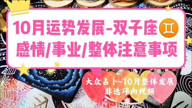 黑猫占卜,10月双子座发展,整体分析及注意事项