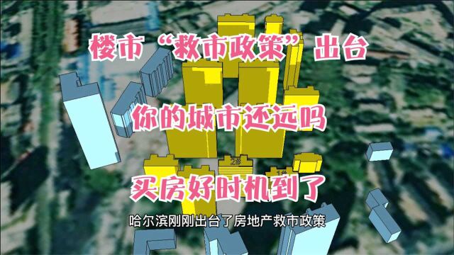 哈尔滨打响“楼市救市”第一枪!你的城市还远吗?买房好时机到了