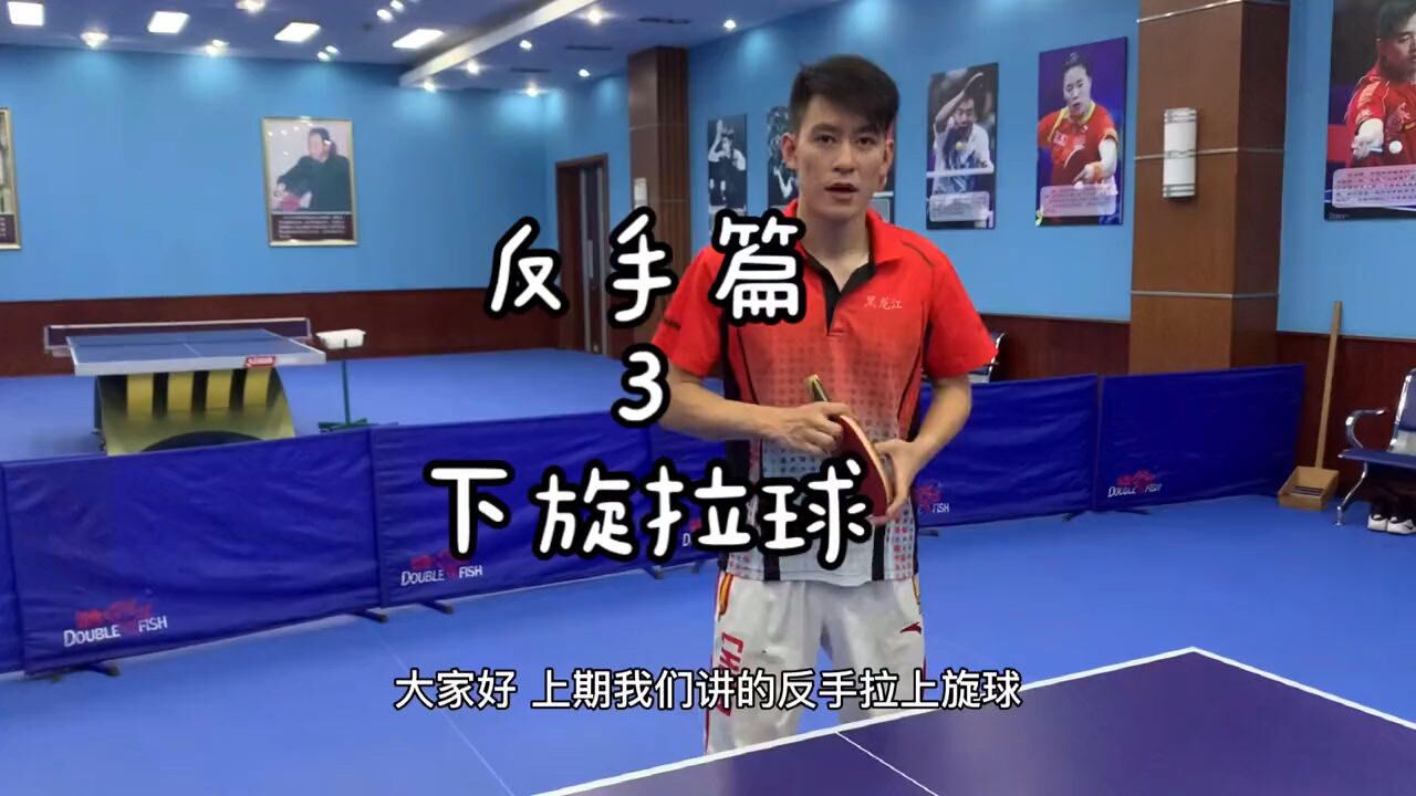 乒乓球教学-反手篇直板拉下旋球动作要领讲解！_高清1080P在线观看平台_腾讯视频