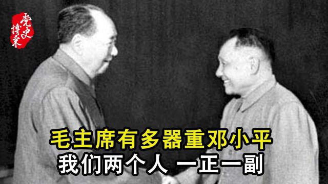 毛主席有多器重邓小平?我们两个人,一正一副