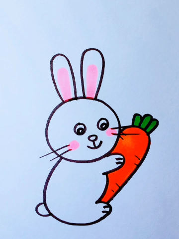 画小兔子的简笔画简单图片