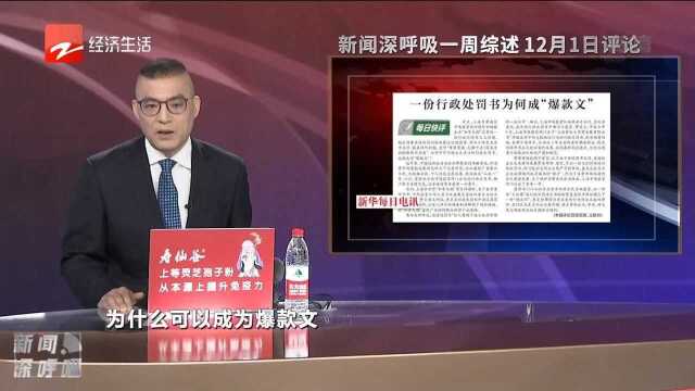 一份行政处罚书为何成“爆款文”