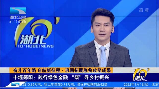 巩固拓展脱贫攻坚成果丨十堰郧阳:践行绿色金融“碳”寻乡村振兴