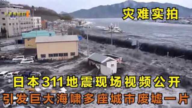 日本311地震灾难视频公开巨大海啸摧毁13座城市真实记录