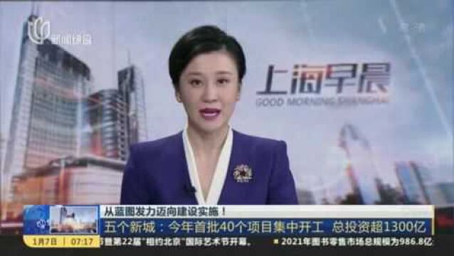 从蓝图发力迈向建设实施! 五个新城:今年首批40个项目集中开工 总投资超1300亿