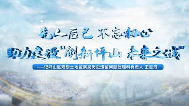 坪山区规划土地监察局历史遗留问题处理科负责人王志丹:助力建设“创新坪山 未来之城”