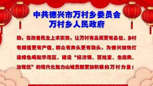 【新春团拜】中共德兴市万村乡委员会、万村乡人民政府全体干部职工向全市人民拜年!