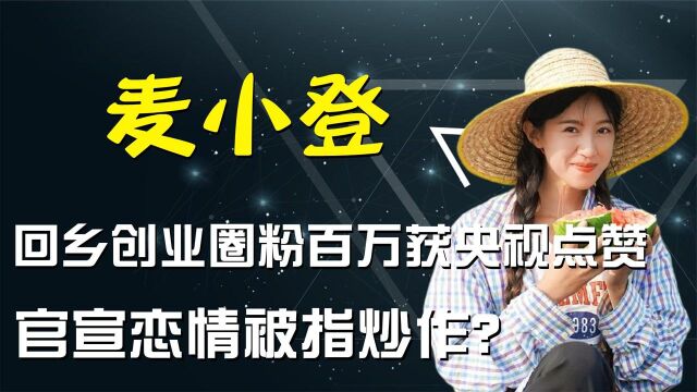 从农村姑娘到网红大V,麦小登自曝无团队运营,那她是如何做到的